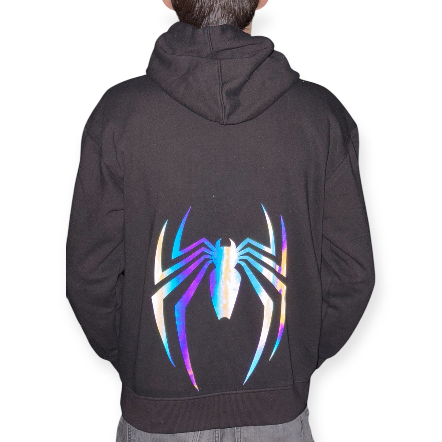 Black Spider Reflective Hoodie