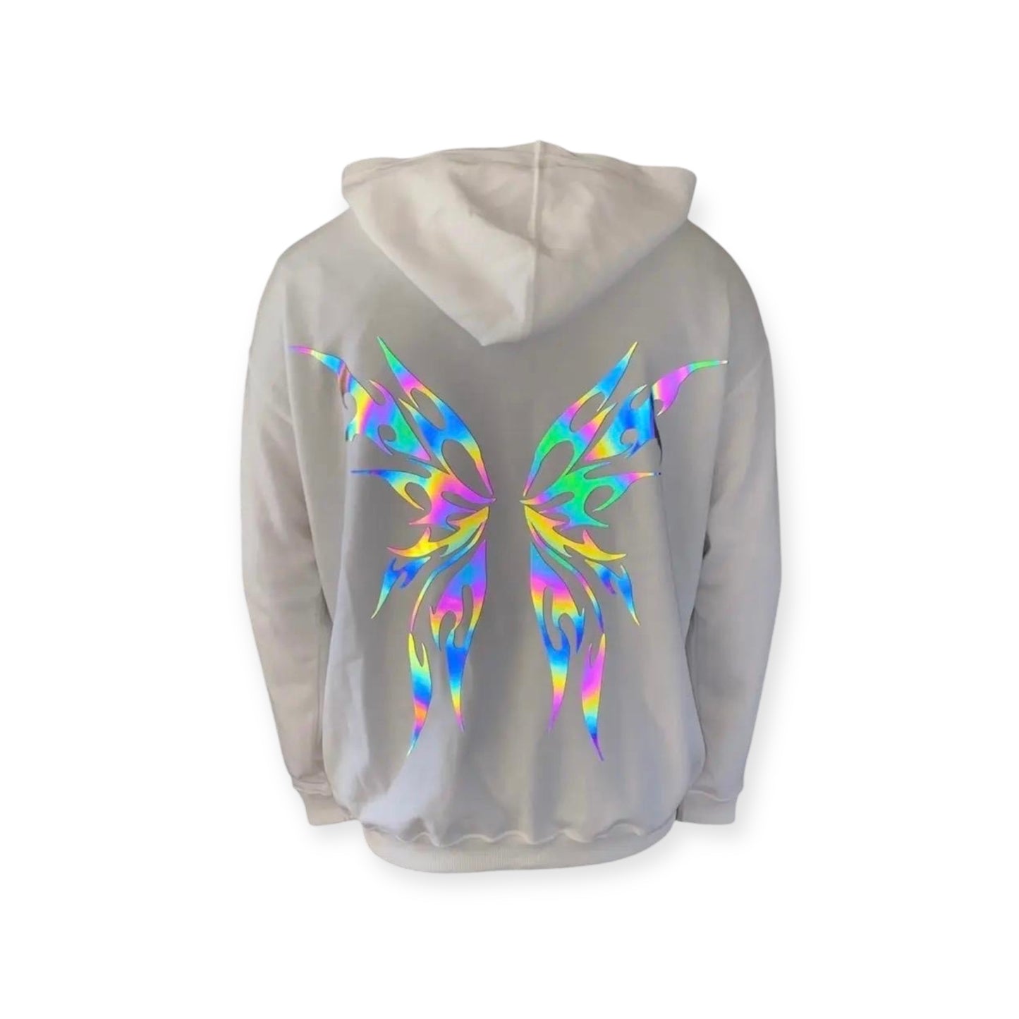 White Butterfly Reflective Hoodie