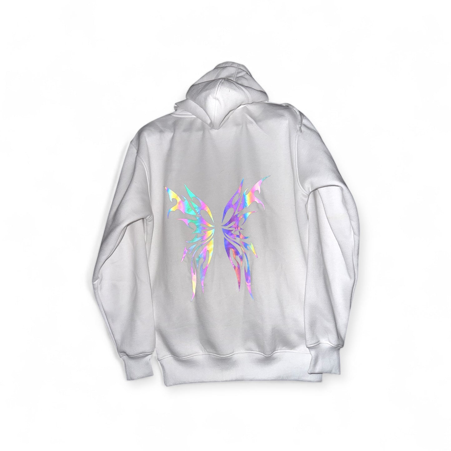 White Butterfly Reflective Hoodie