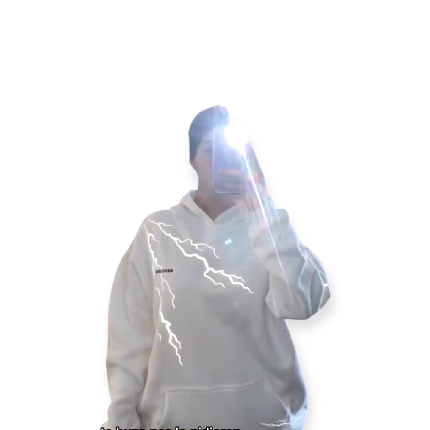 White Thunderstorm Reflective Hoodie