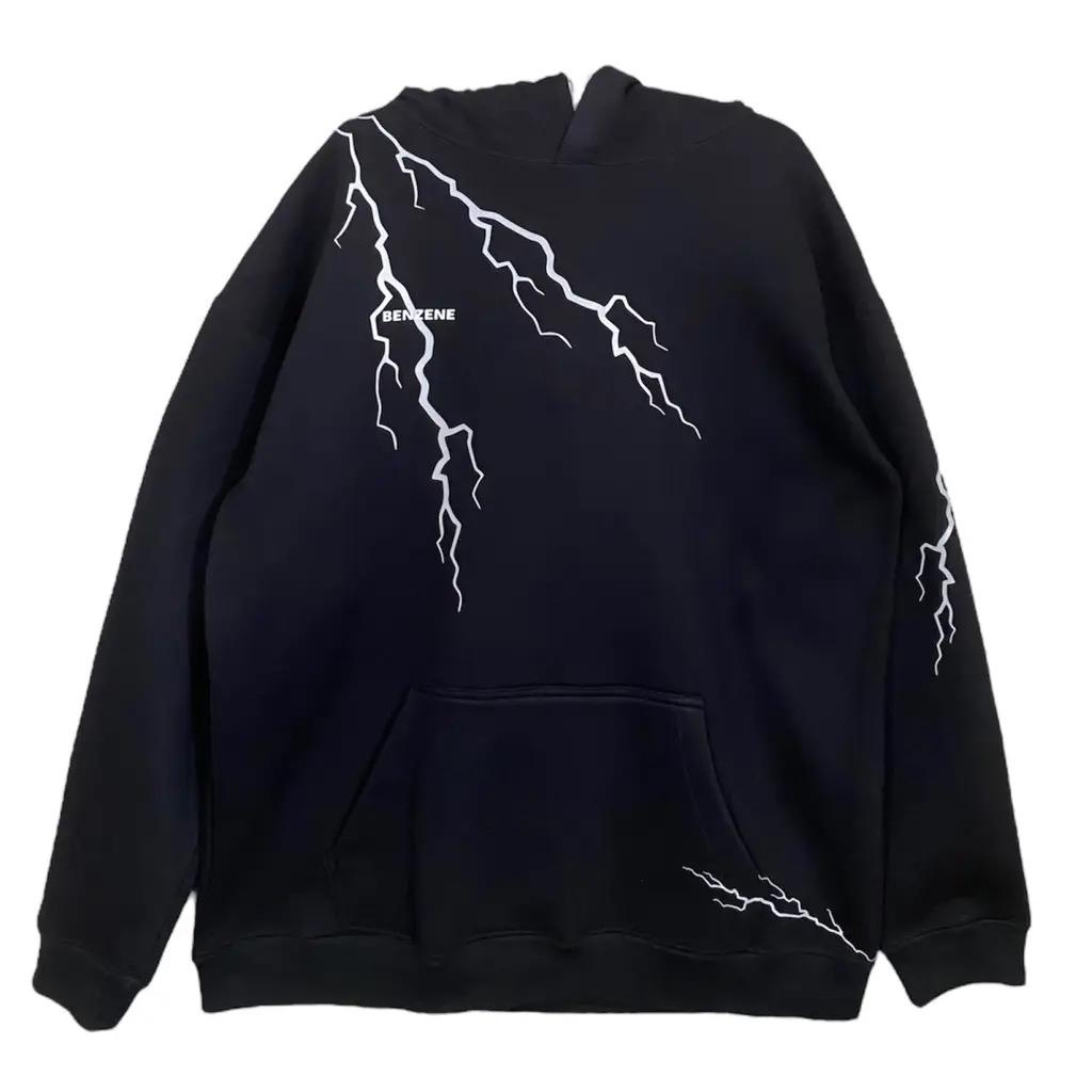 Black Thunderstorm Reflective Hoodie